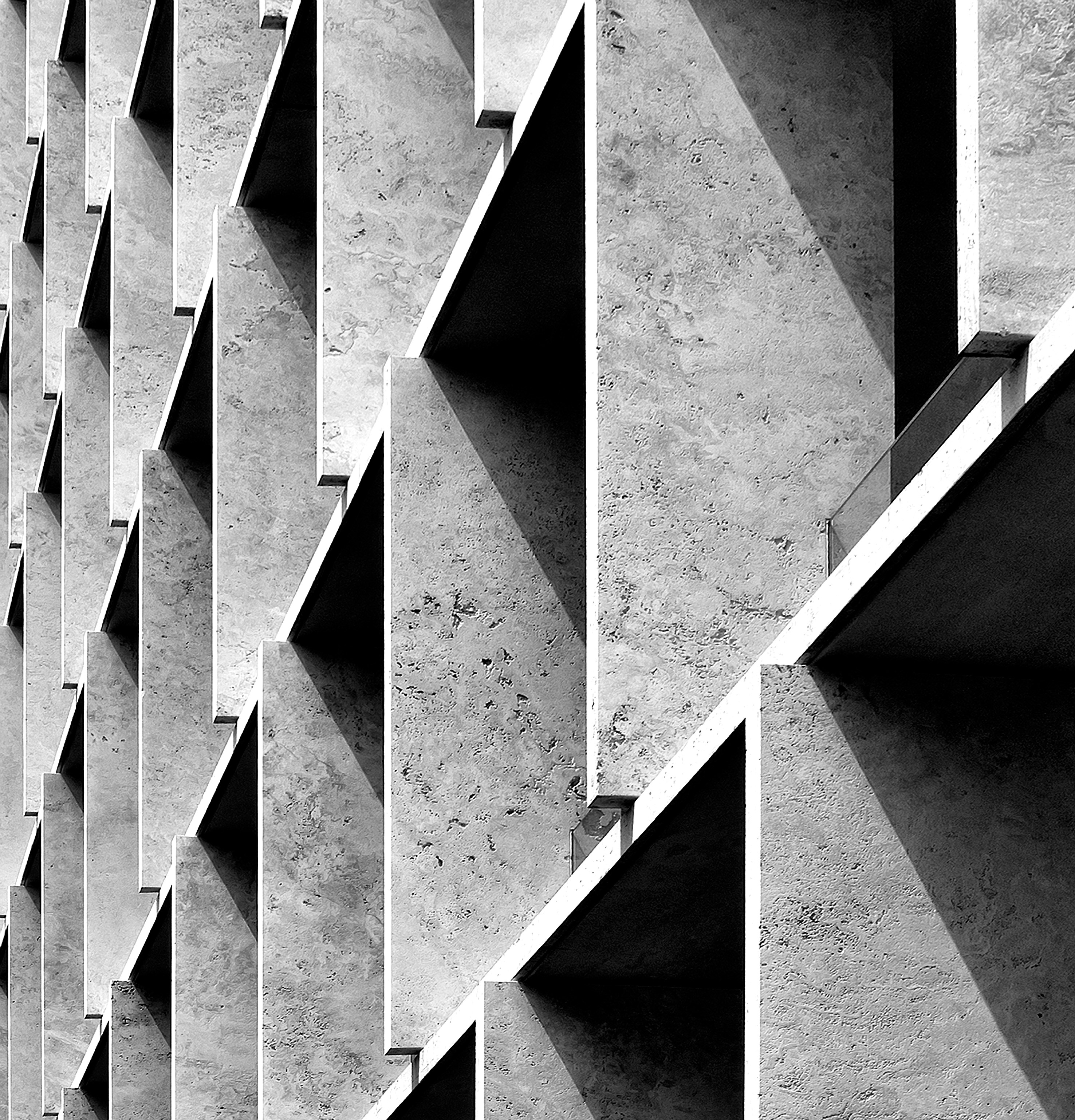 Architectural concrete detail in black and white